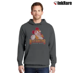 Men’s Tampa Bay Buccaneers Mickey Mouse Football Pullover Hoodie in charcoal | Cozy, Durable, Modern Fit