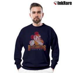 Men’s Tampa Bay Buccaneers Mickey Mouse Quarterback Crewneck Sweatshirt in navy | Cozy Fabric, Clean Style