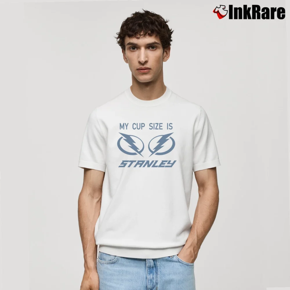 Men’s Tampa Bay Lightning Hockey My Cup Is Stanley Hockey Classic T-Shirt in white | Soft, Breathable Everyday Wear