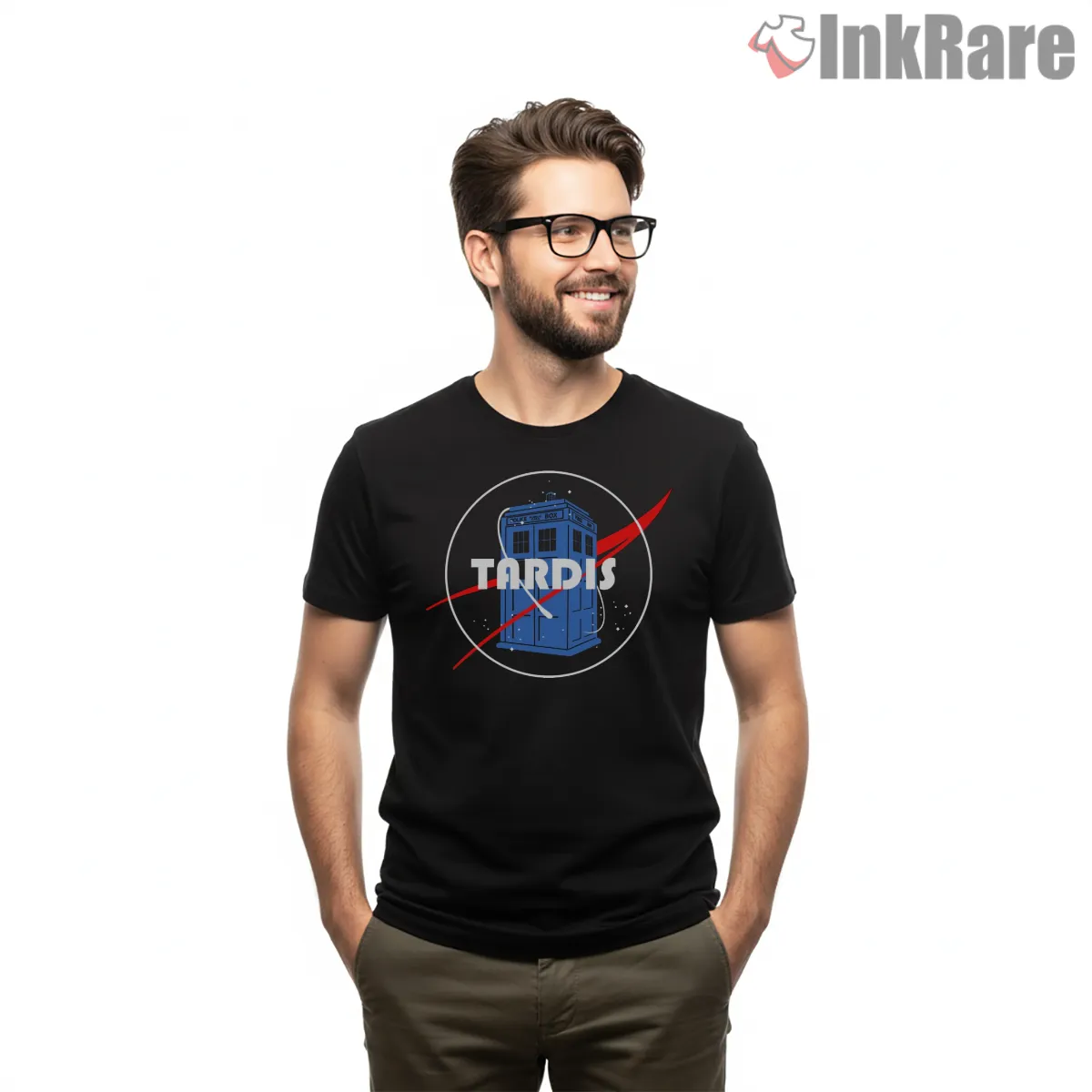 Tardis Galaxy Orbit Minimal Sci Fi Circle Short Sleeve Black Tardis Galaxy Orbit Minimal Sci Fi Circle Shirt on black short sleeve shirt for men graphic tee