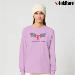 Women’s Targaryen Daenerys Mother Of Dragons Dracarys GOT Classic Long-Sleeve Top in light pink | Sleek, Versatile, All-Season
