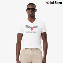 Men’s Targaryen Daenerys Mother Of Dragons Dracarys GOT Classic V-Neck Tee in white | Sharp, Breathable, Everyday Staple