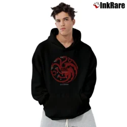 Men’s Targaryen Dragon Graphic Pullover Hoodie in black | Cozy, Durable, Modern Fit