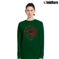 Women’s Targaryen Dragon Graphic Long-Sleeve Top in forest green | Sleek, Versatile, All-Season