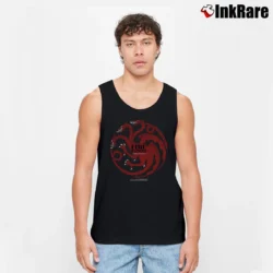 Men’s Targaryen Dragon Graphic Tank Top in black | Breathable, Active-Friendly Design