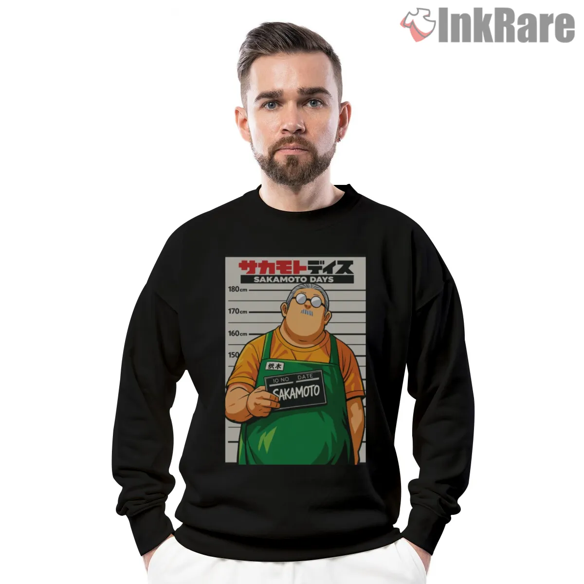 Taro Sakamoto Mugshot Style Poster Anime Shirt on graphic shirt for men graphic tee