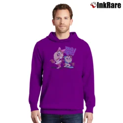 Men’s Tasmanian Devil Yeah Right Purple Looney Tunes Pullover Hoodie in purple | Cozy, Durable, Modern Fit