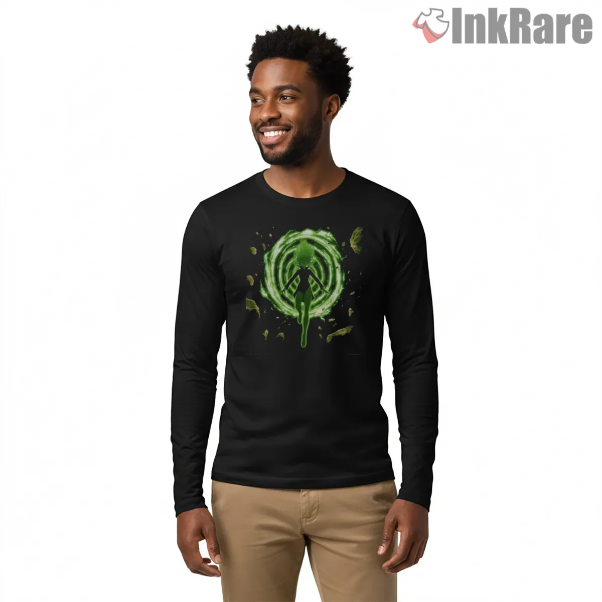Tatsumaki Psychic Energy Storm Anime Long Sleeve Black Tatsumaki Psychic Energy Storm Anime Shirt on black long sleeve shirt for men graphic tee