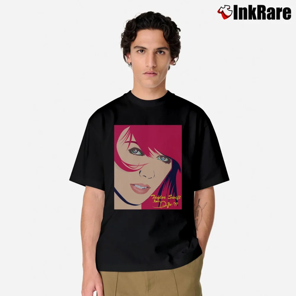 Men’s Taylor Swift Iconic Face Classic T-Shirt in black | Soft, Breathable Everyday Wear