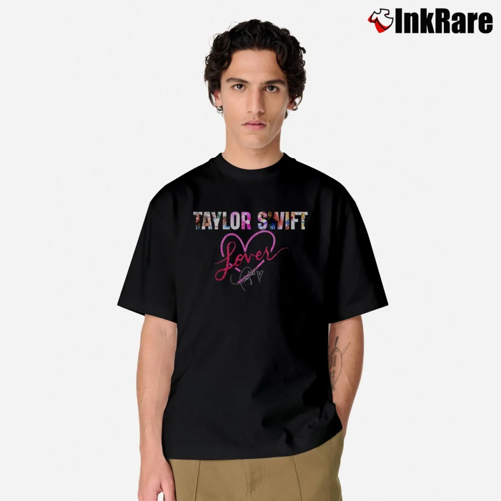 Men’s Taylor Swift Lover Signature Classic T-Shirt in black | Soft, Breathable Everyday Wear