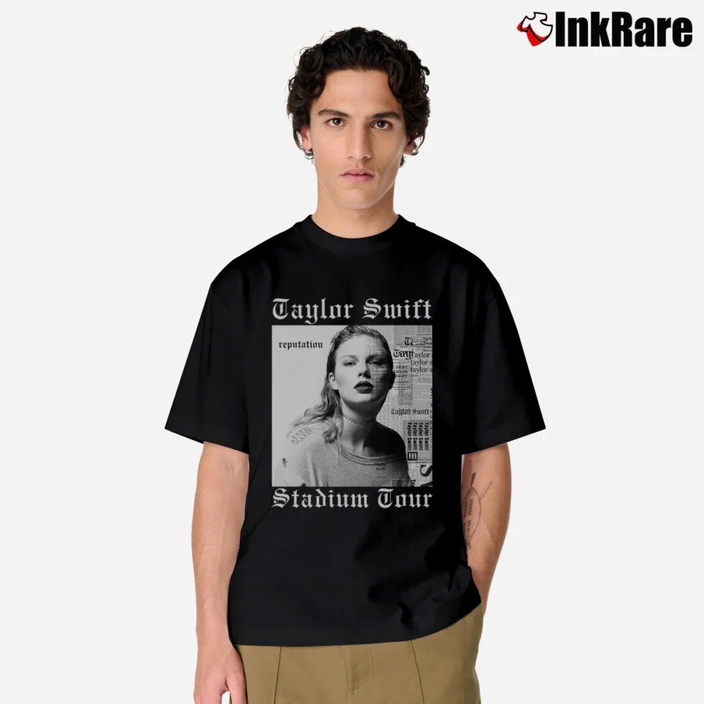 Men’s Taylor Swift Reputation Stadium Tour Album Classic T-Shirt in black | Soft, Breathable Everyday Wear
