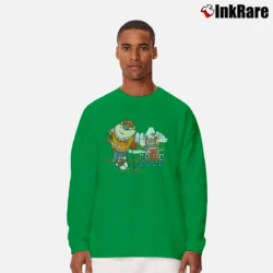 Men’s Taz Golf Looney Tunes Cartoon Long-Sleeve Shirt in irish green | Sleek, Lightweight, Year-Round Wear