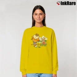 Women’s Taz Golf Looney Tunes Cartoon Relaxed Sweatshirt in yellow | Soft, Laid-Back Vibe
