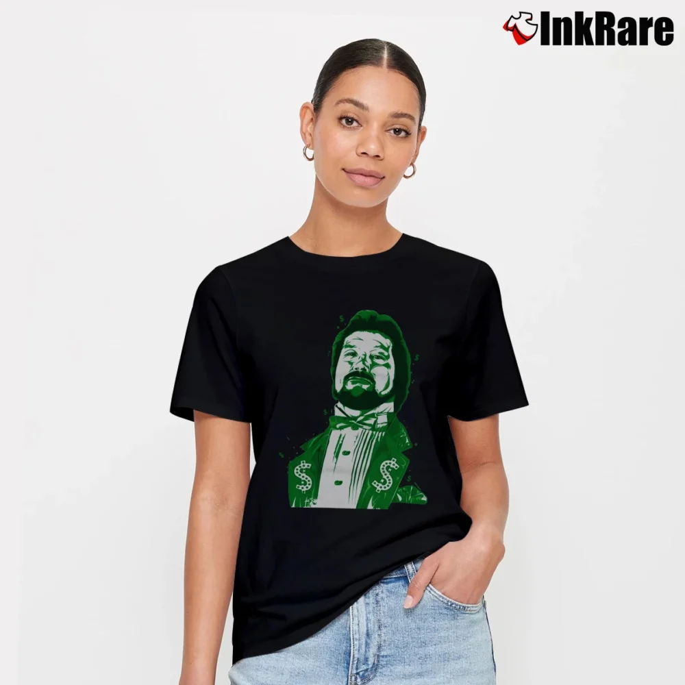 Women’s Ted Dibiase Million Dollar Man Wrestling Signature T-Shirt in black | Soft, Flattering Fit