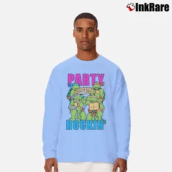 Men’s Teenage Mutant Ninja Turtles Party Long-Sleeve Shirt in light blue | Sleek, Lightweight, Year-Round Wear