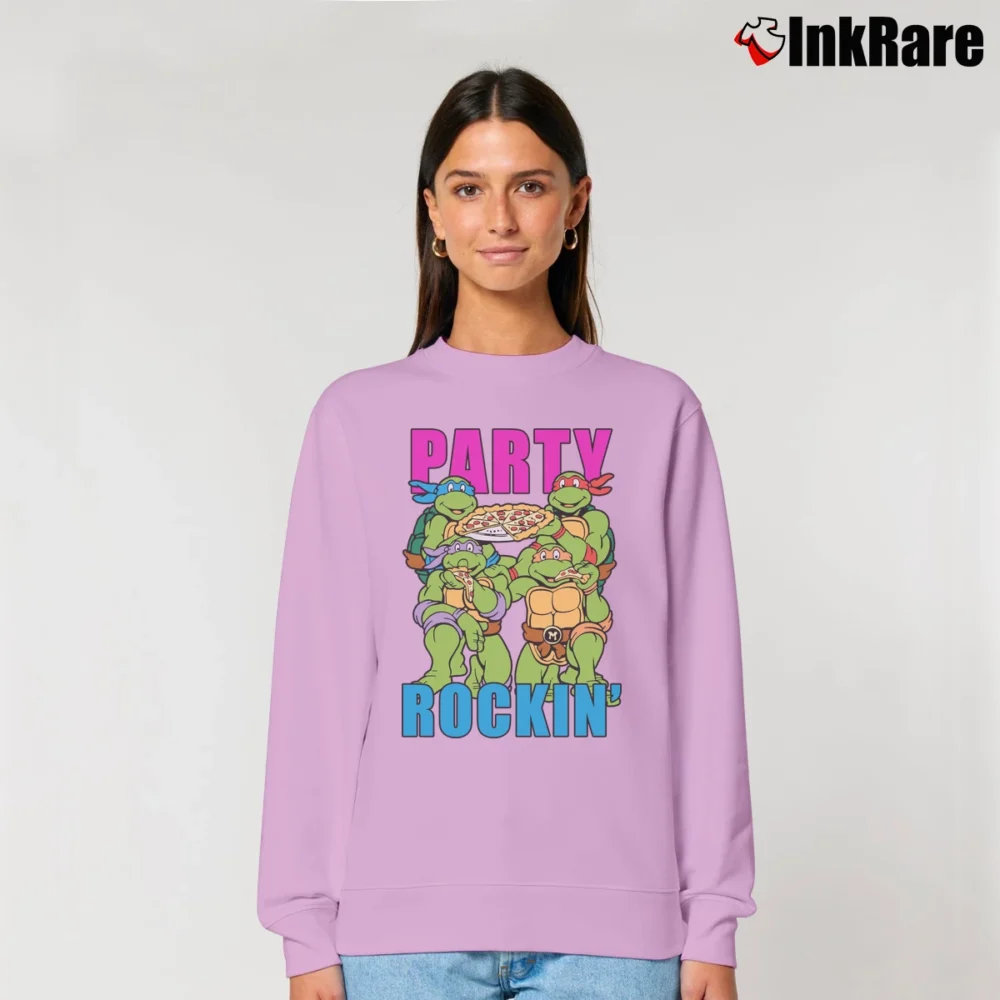 Women’s Teenage Mutant Ninja Turtles Party Relaxed Sweatshirt in light pink | Soft, Laid-Back Vibe