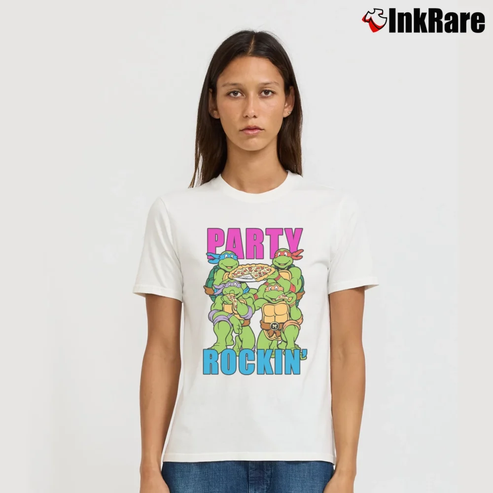 Women’s Teenage Mutant Ninja Turtles Party Signature T-Shirt in white | Soft, Flattering Fit