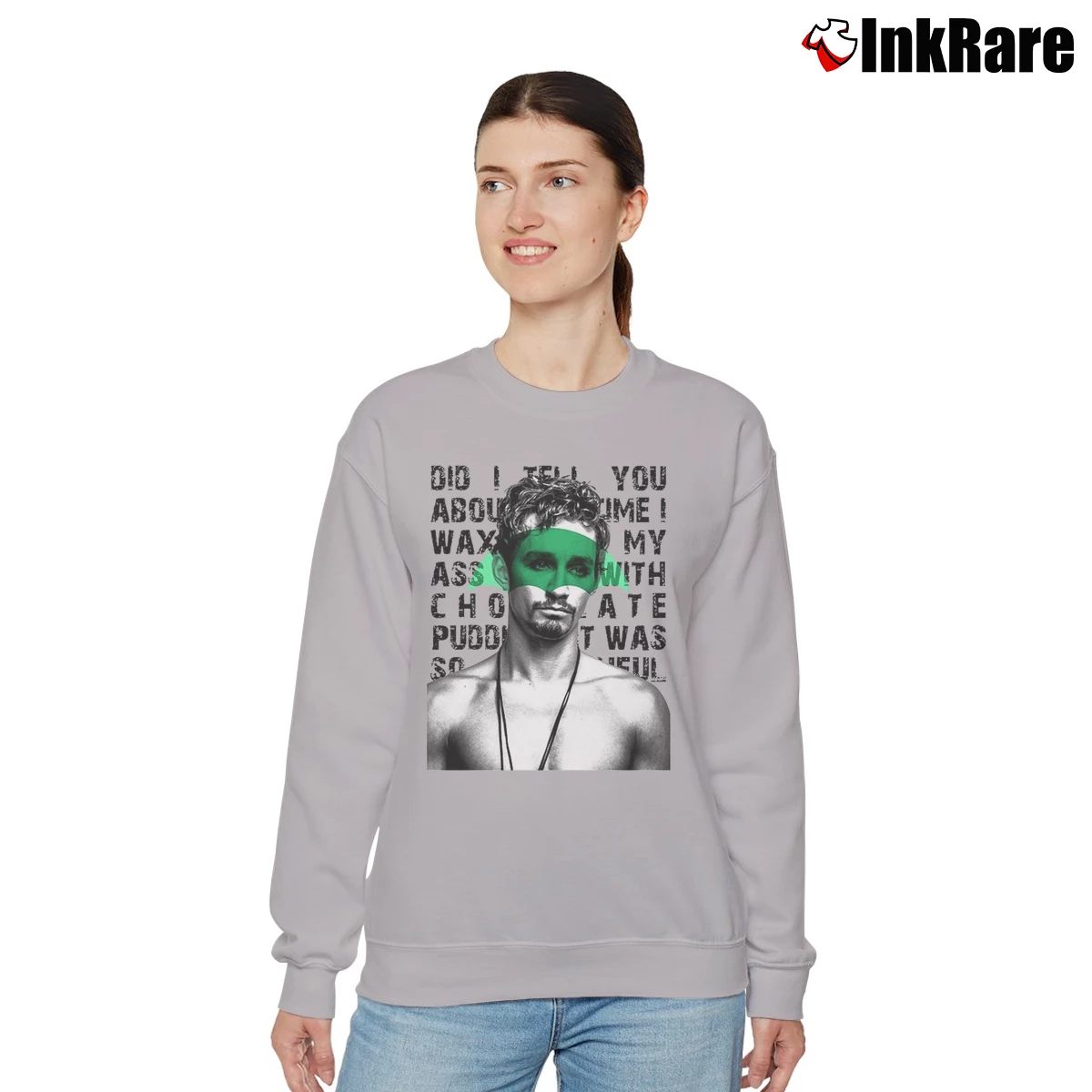 Women’s Teevip Umbrella Academy Klaus And The Chocolate Pudding 2 Relaxed Sweatshirt in sport grey | Soft, Laid-Back Vibe