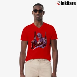 Men’s Tennessee Titans Boba Fett Star Wars Football V-Neck Tee in red | Sharp, Breathable, Everyday Staple