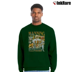 Men’s Tennessee Volunteers Peyton Manning Vintage Bootleg Crewneck Sweatshirt in forest green | Cozy Fabric, Clean Style