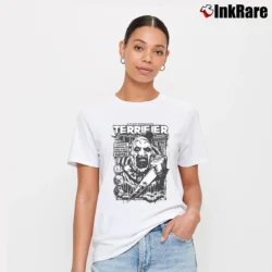 Women’s Terrifier Clown Horror Signature T-Shirt in white | Soft, Flattering Fit