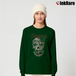 Women’s Terrifier Clown Long-Sleeve Top in forest green | Sleek, Versatile, All-Season