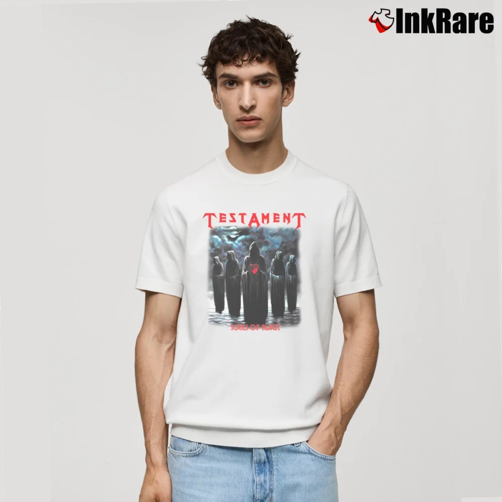 Men’s Testament Souls Of Black Heavy Metal Classic T-Shirt in white | Soft, Breathable Everyday Wear