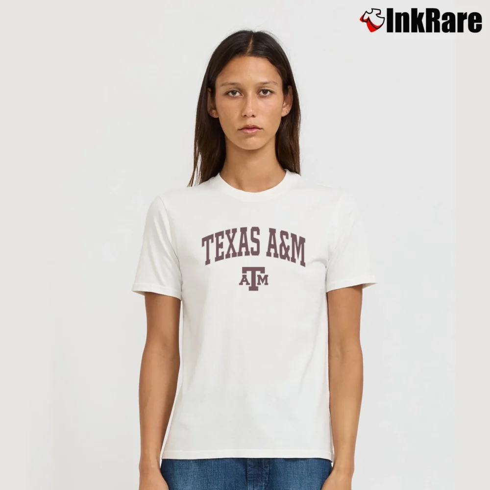 Women’s Texas A&m Aggies Arch Logo Signature T-Shirt in white | Soft, Flattering Fit
