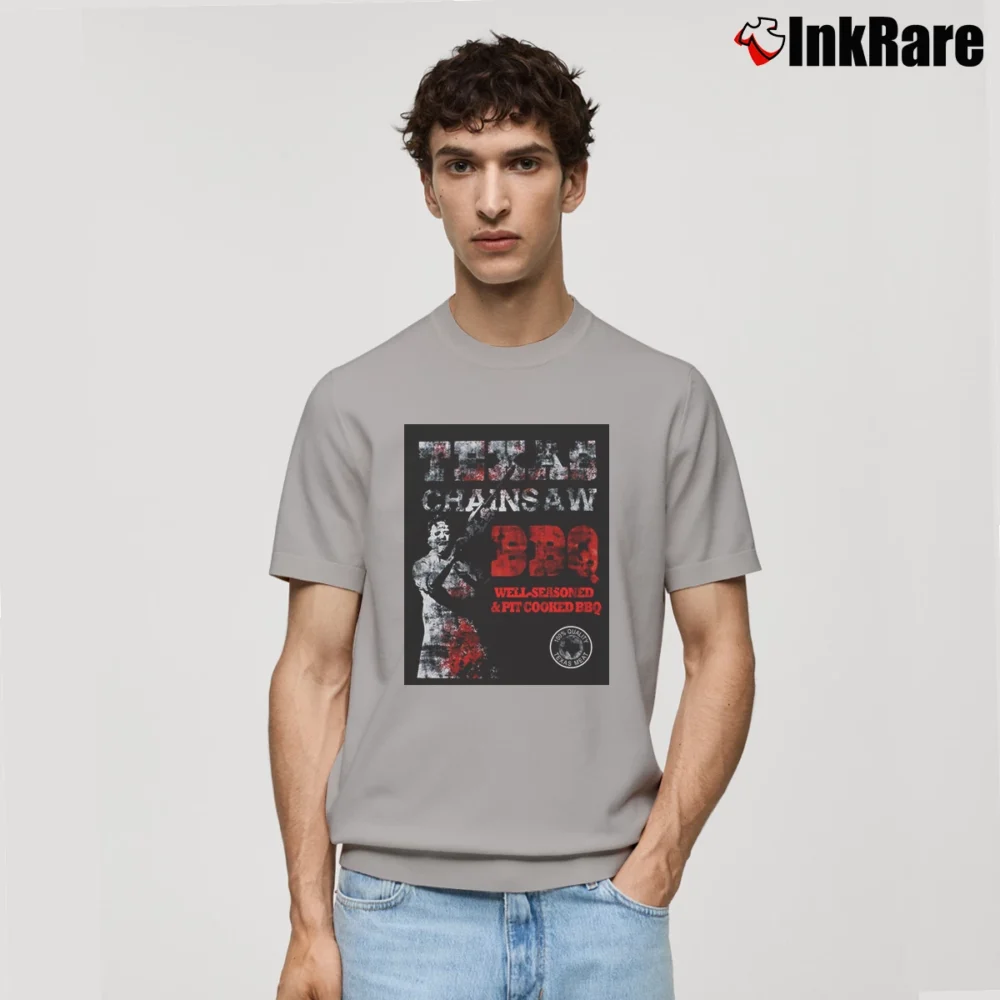 Men’s Texas Chainsaw Massacre Bbq Graphic Classic T-Shirt in sport grey | Soft, Breathable Everyday Wear