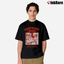 Men’s Texas Chainsaw Massacre Slaughter Family BBQ Classic T-Shirt in black | Soft, Breathable Everyday Wear