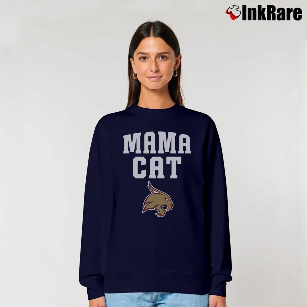 Women’s Texas State Bobcats Mama Cat Relaxed Sweatshirt in navy | Soft, Laid-Back Vibe