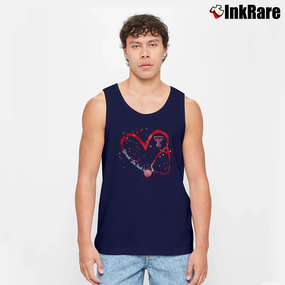Men’s Texas Tech Red Raiders Nurse Tank Top in navy | Breathable, Active-Friendly Design