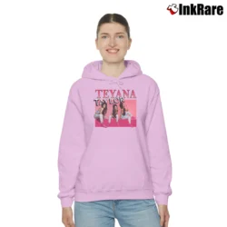 Women’s Teyana Taylor Style Graphic Cozy Hoodie in light pink | Warm, Structured, Stylish