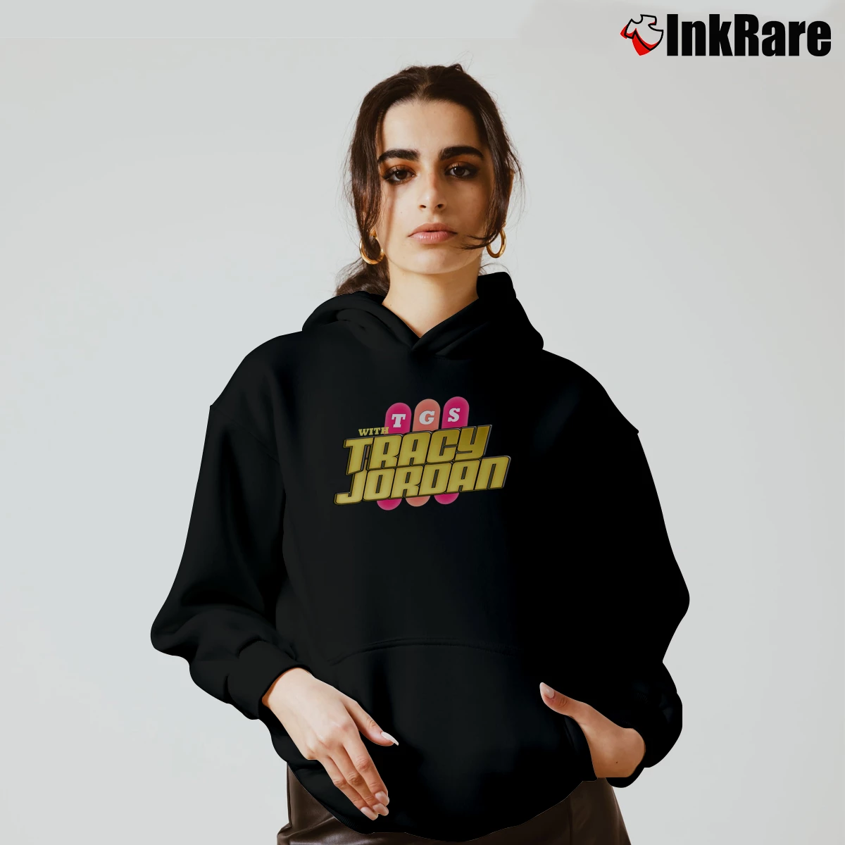 Women’s Tgs With Tracy Jordan 30 Rock Inspired Cozy Hoodie in black | Warm, Structured, Stylish