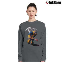 Women’s Thanos Vs The Universe Long-Sleeve Top in charcoal | Sleek, Versatile, All-Season