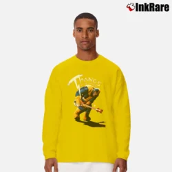 Men’s Thanos Vs The Universe Long-Sleeve Shirt in yellow | Sleek, Lightweight, Year-Round Wear