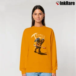 Women’s Thanos Vs The Universe Relaxed Sweatshirt in orange | Soft, Laid-Back Vibe