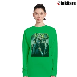Women’s The 100 TV Show Poster Graphic Long-Sleeve Top in irish green | Sleek, Versatile, All-Season