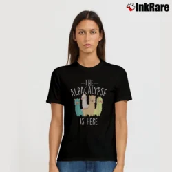 Women’s The Alpacalypse Is Here Alpaca T-Shirt in black | Soft, Flattering Fit