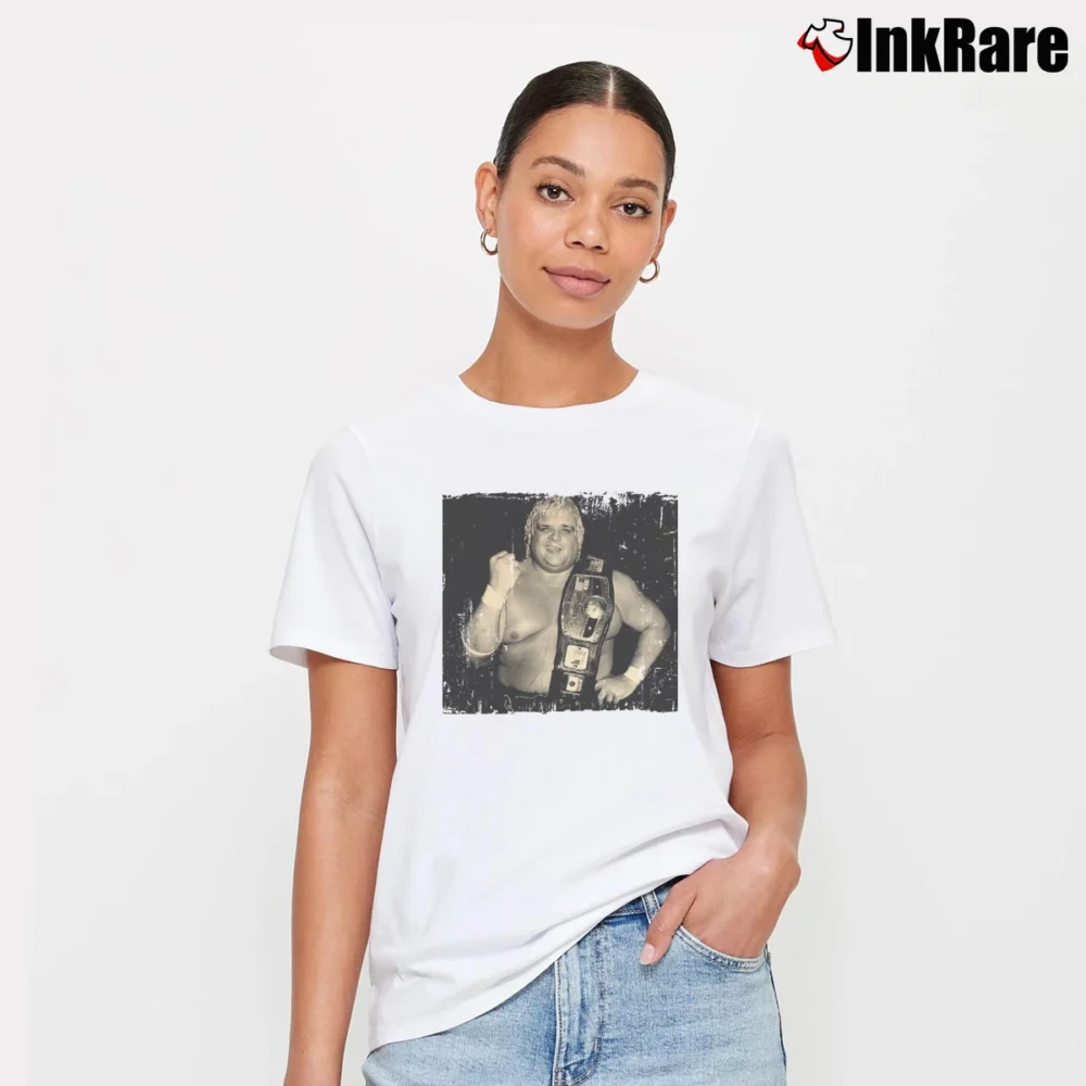 Women’s the american dream dusty rhodes nwa for Classic Wrestling Fans Signature T-Shirt in white | Soft, Flattering Fit