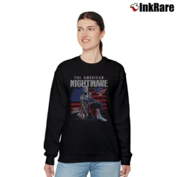 Women’s The American Nightmare Cody Rhodes American Flag Relaxed Sweatshirt in black | Soft, Laid-Back Vibe
