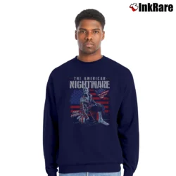 Men’s The American Nightmare Cody Rhodes American Flag Crewneck Sweatshirt in navy | Cozy Fabric, Clean Style
