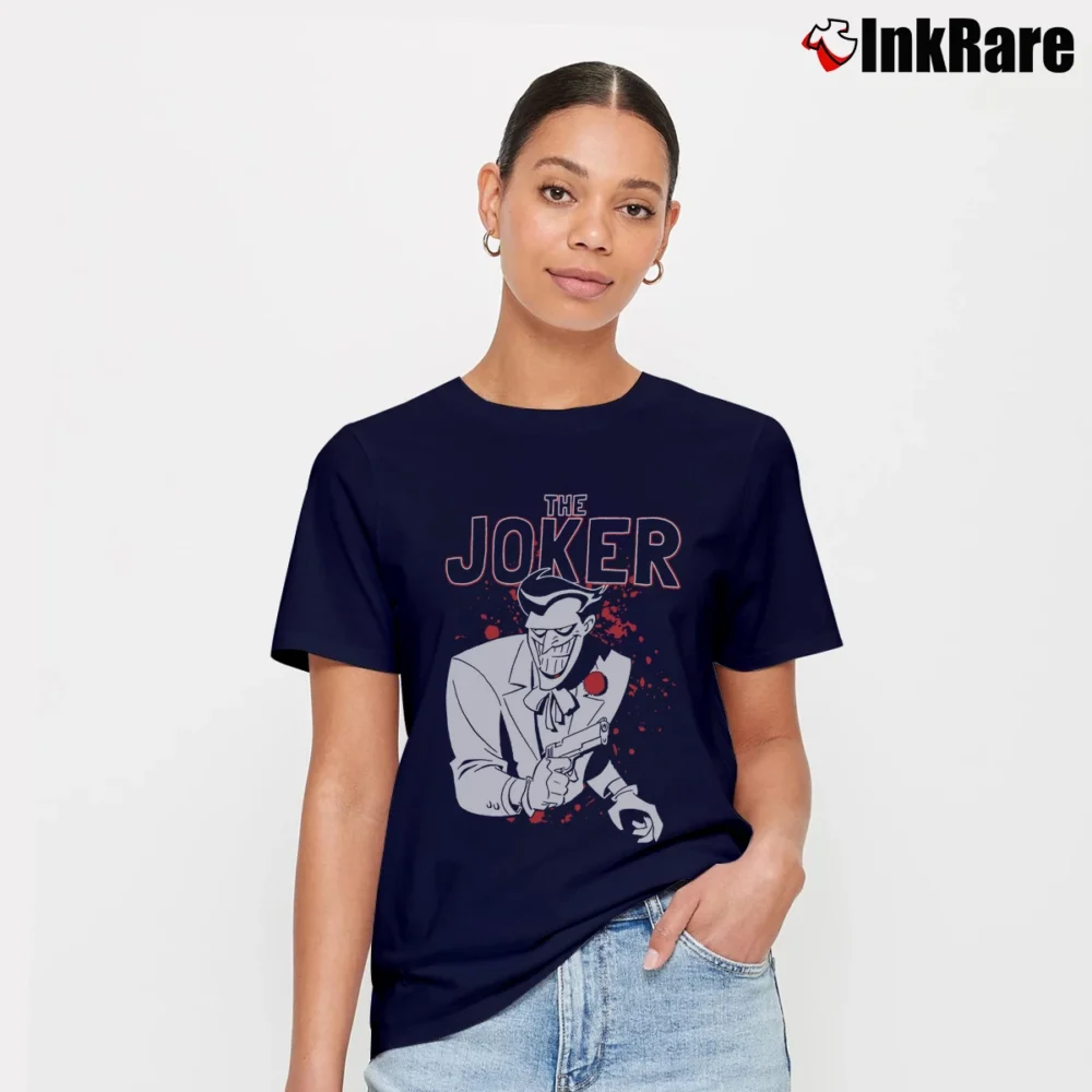 Women’s The Animated Series The Joker Signature T-Shirt in navy | Soft, Flattering Fit