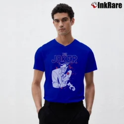 Men’s The Animated Series The Joker V-Neck Tee in royal blue | Sharp, Breathable, Everyday Staple