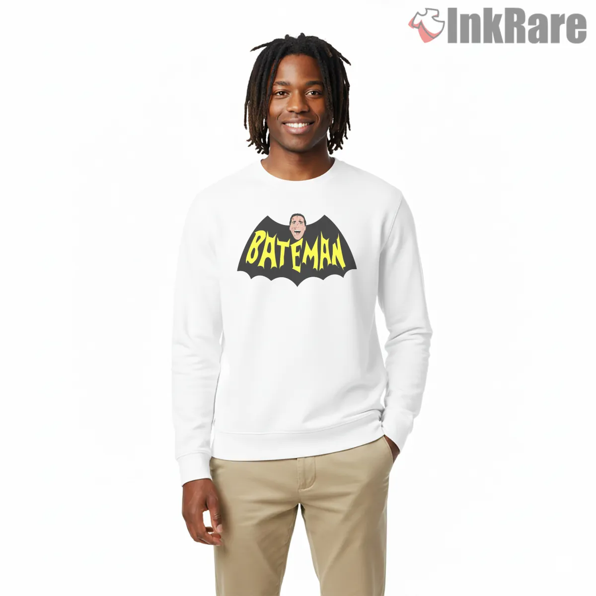 The Bateman Dark Parody Emblem Shirt The Bateman Dark Parody Emblem Shirt on graphic shirt for men graphic tee