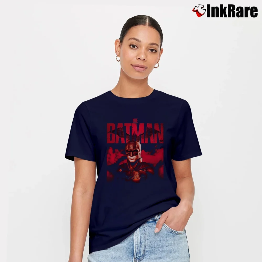 Women’s The Batman Dark Knight Graphic Signature T-Shirt in navy | Soft, Flattering Fit