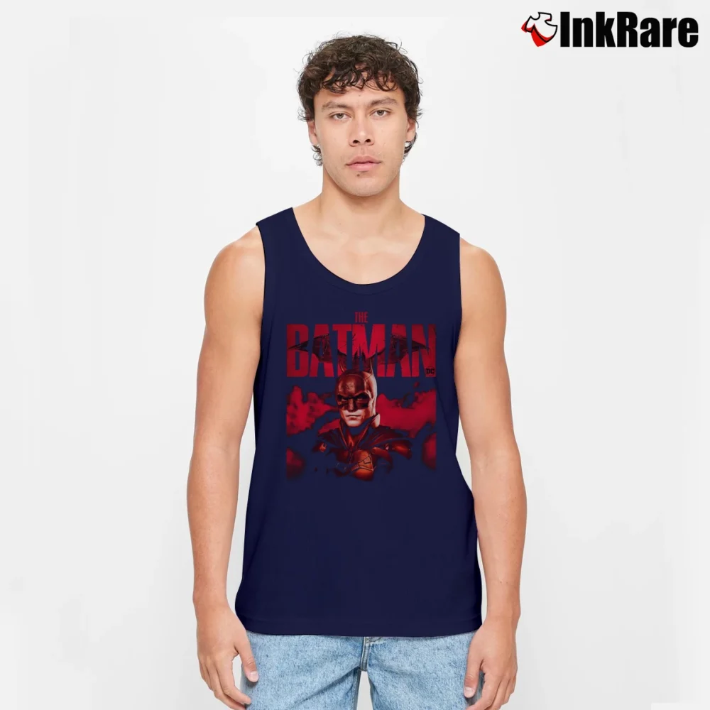 Men’s The Batman Dark Knight Graphic Tank Top in navy | Breathable, Active-Friendly Design