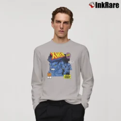 Men’s The Beast Mutant Milestone X - men Marvel Comic Long-Sleeve Shirt in sport grey | Sleek, Lightweight, Year-Round Wear