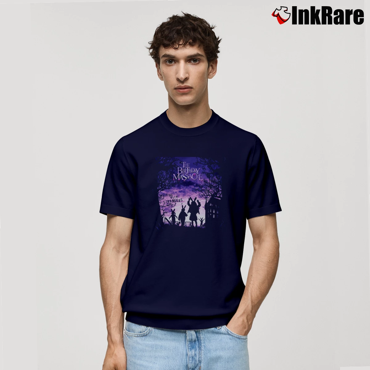 The Birthday Massacre Walking With Strangers Men’s Classic Tee in navy – Premium Comfort Men’s The Birthday Massacre Walking With Strangers Classic T-Shirt in navy | Soft, Breathable Everyday Wear