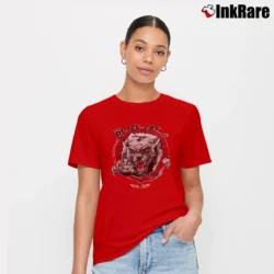 Women’s The Black Cat Lounge Demonic Austin Texas Signature T-Shirt in red | Soft, Flattering Fit